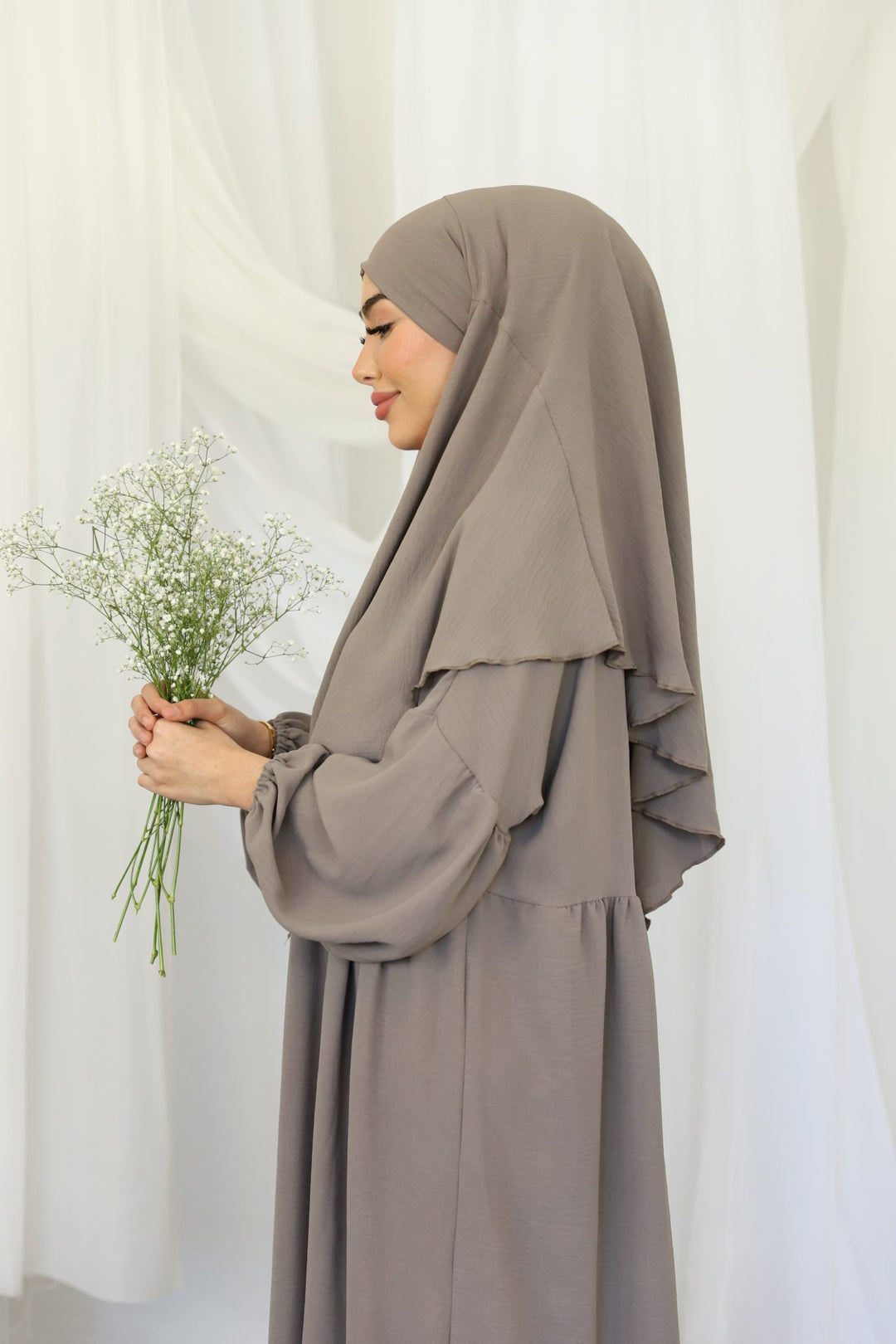 Khaleesi Abaya Set in Taupe