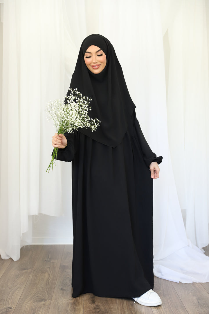 Khaleesi Abaya Set in Schwarz