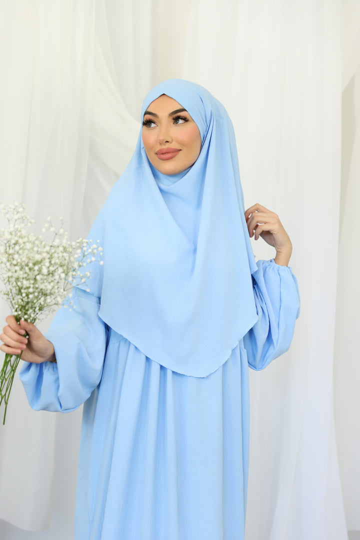 Khaleesi Abaya Set in Babyblau