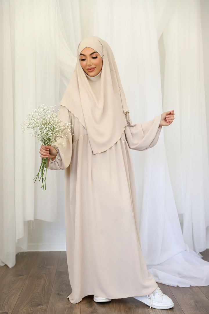 Khaleesi Abaya Set in Beige