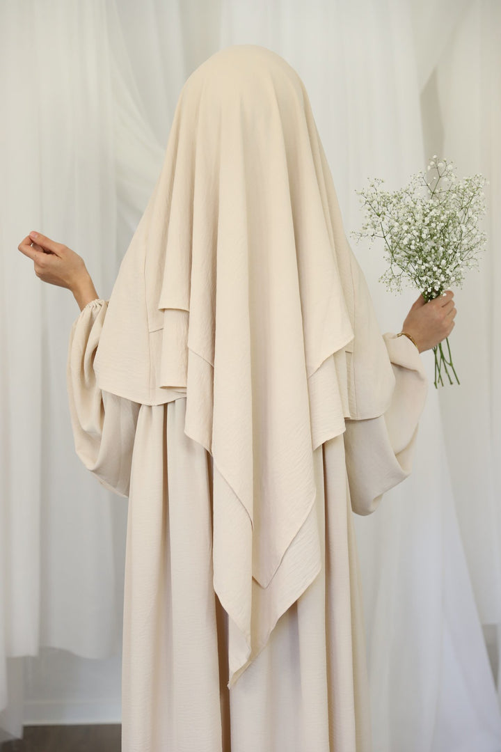 Naima Premium Khimar in Beige