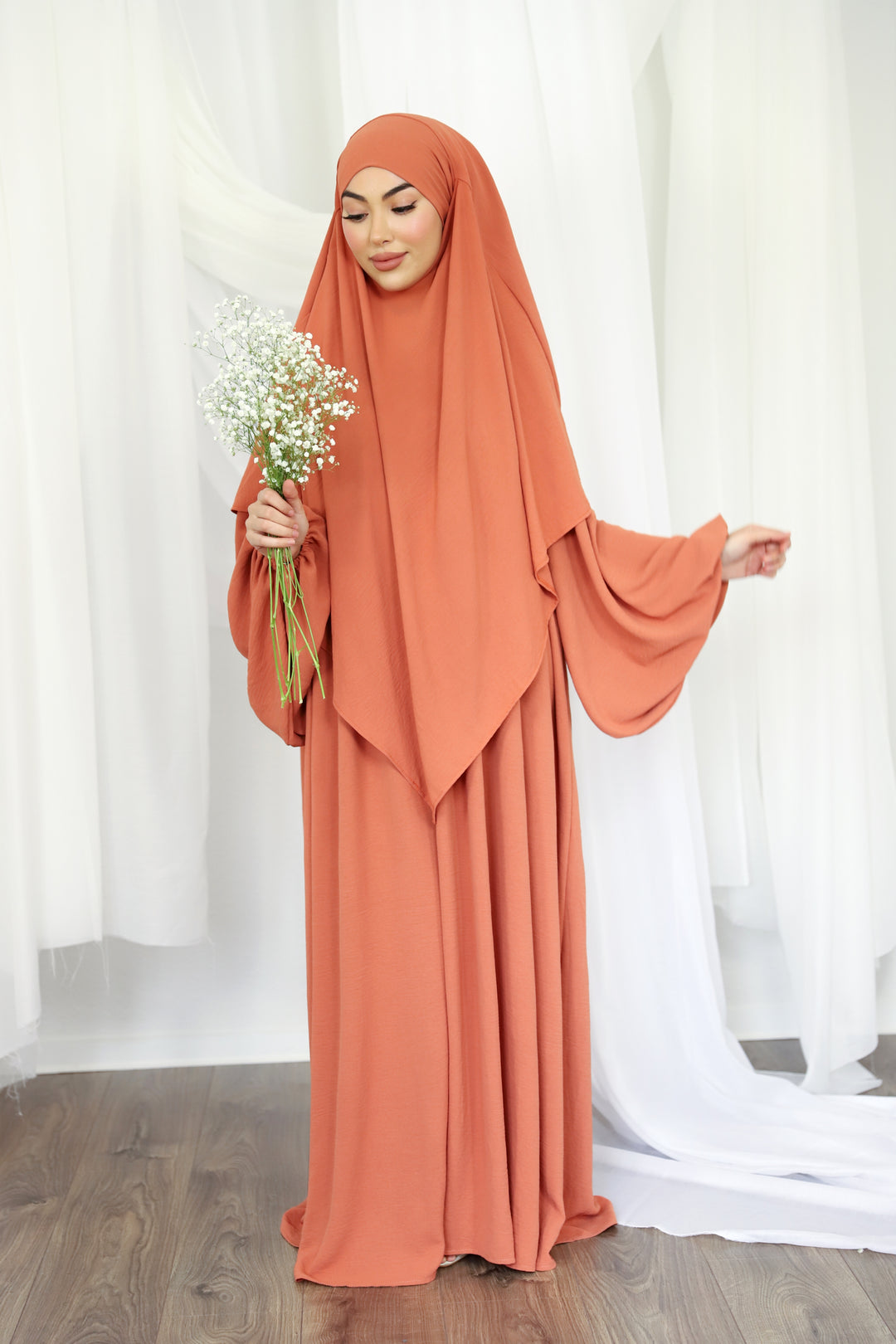 Naima Premium Khimar in Lachs