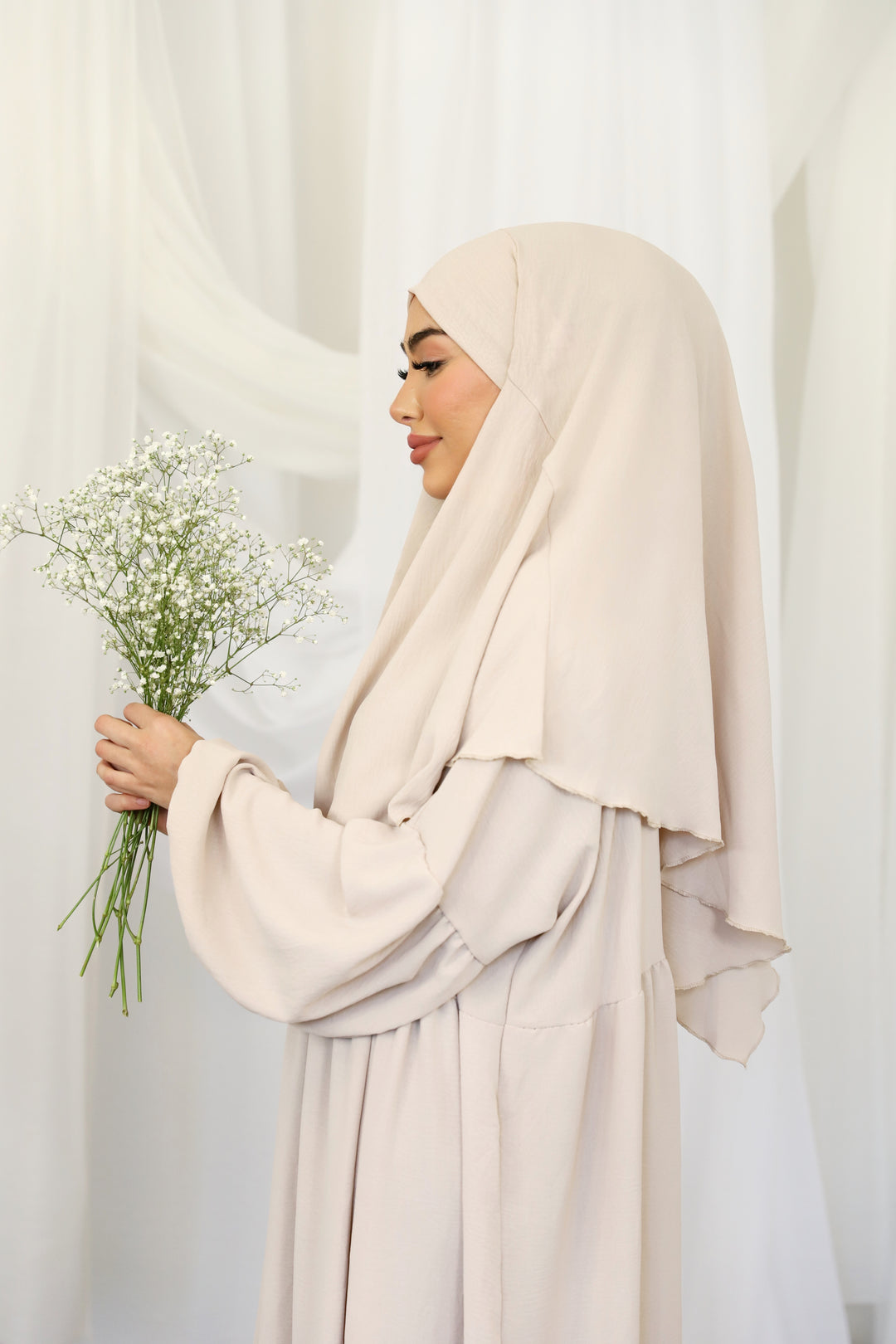 Khaleesi Abaya Set in Beige