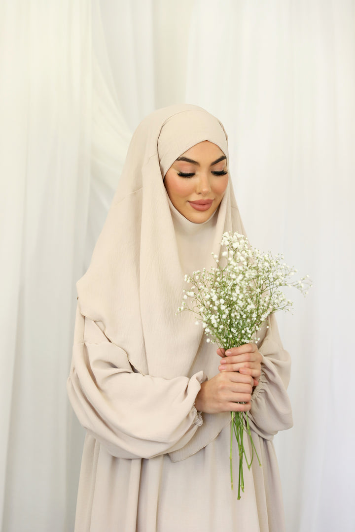 Khaleesi Abaya Set in Beige