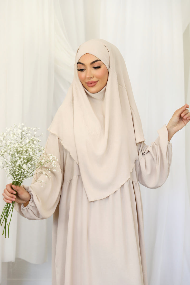 Khaleesi Abaya Set in Beige