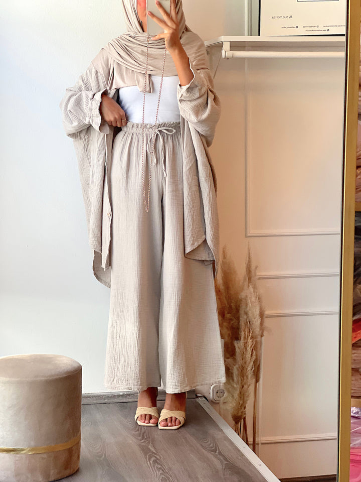 Musselin Hose in Beige