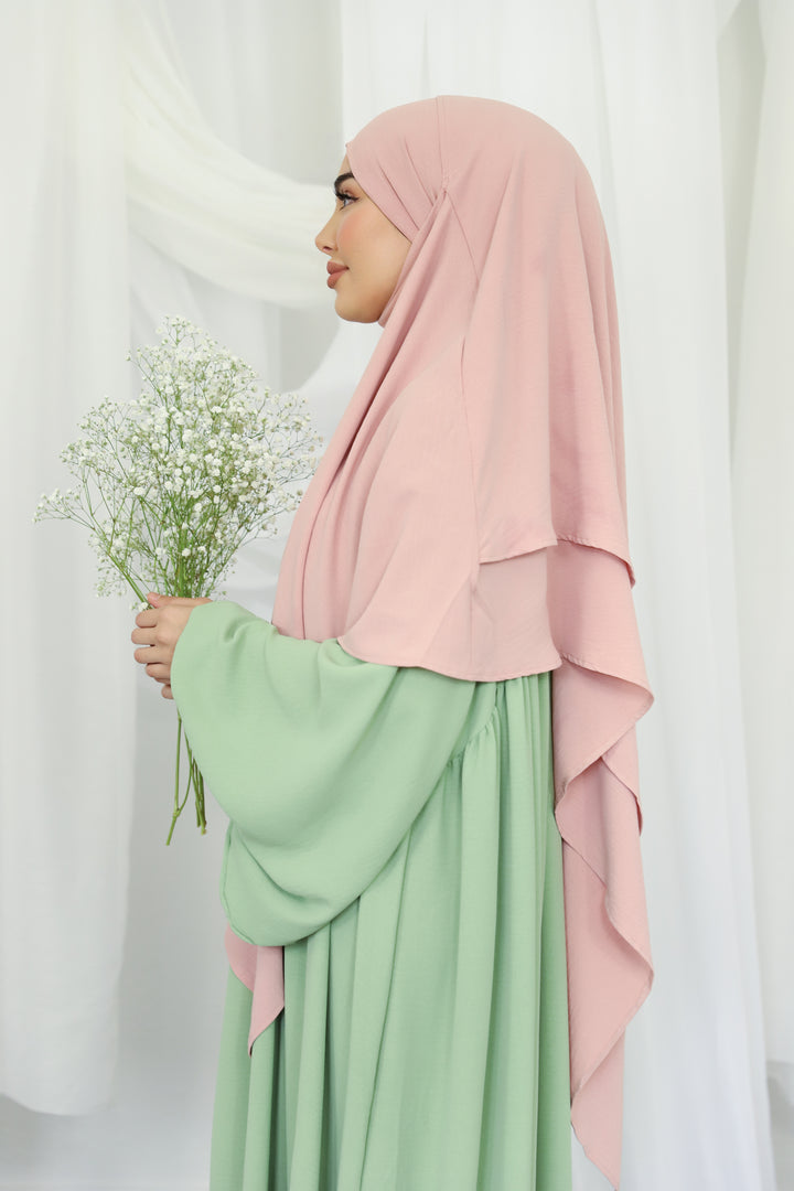 Naima Premium Khimar in Rosa