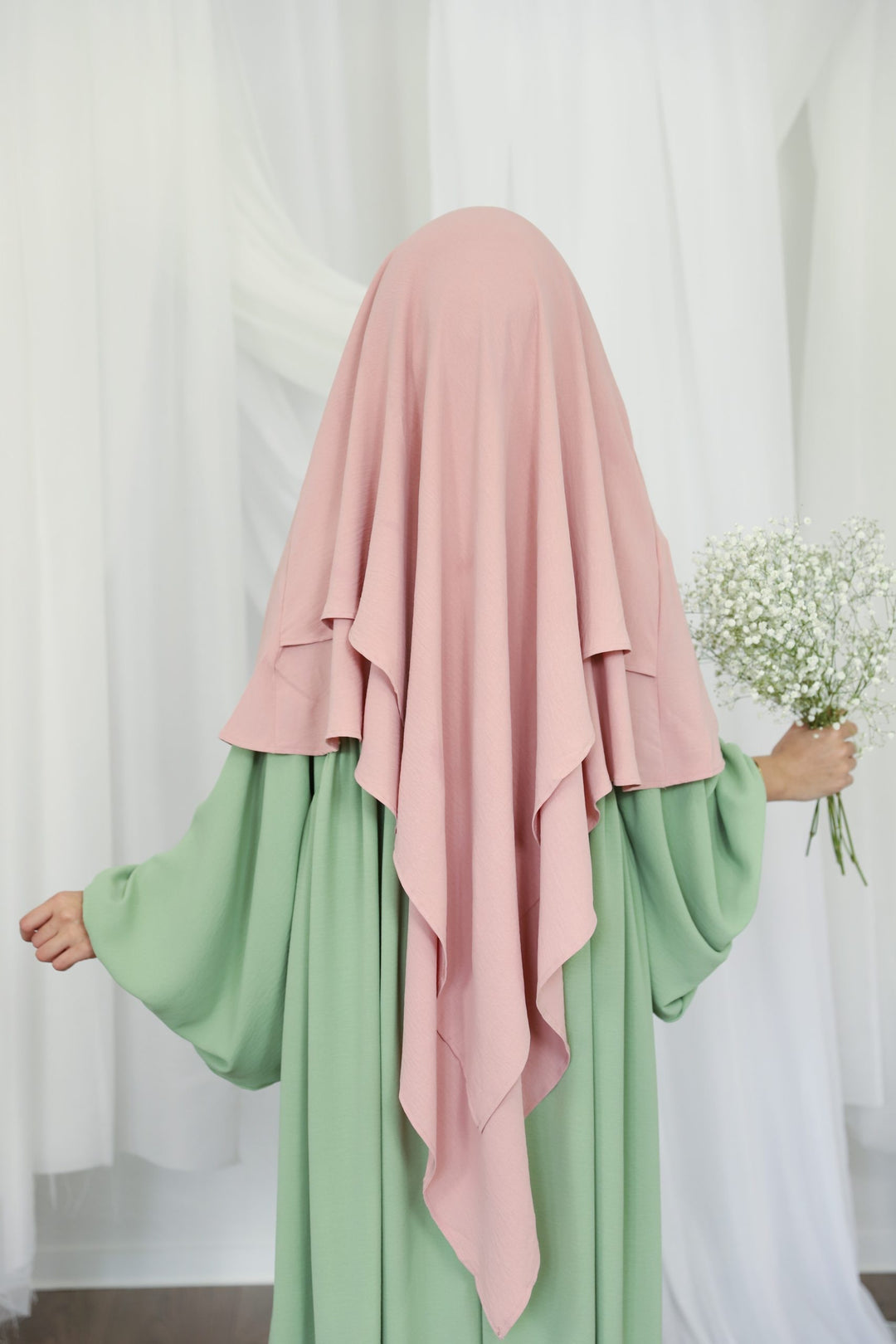 Naima Premium Khimar in Rosa