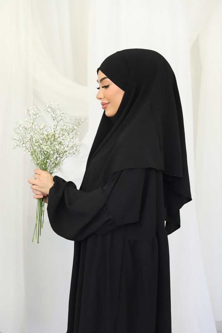 Khaleesi Abaya Set in Schwarz