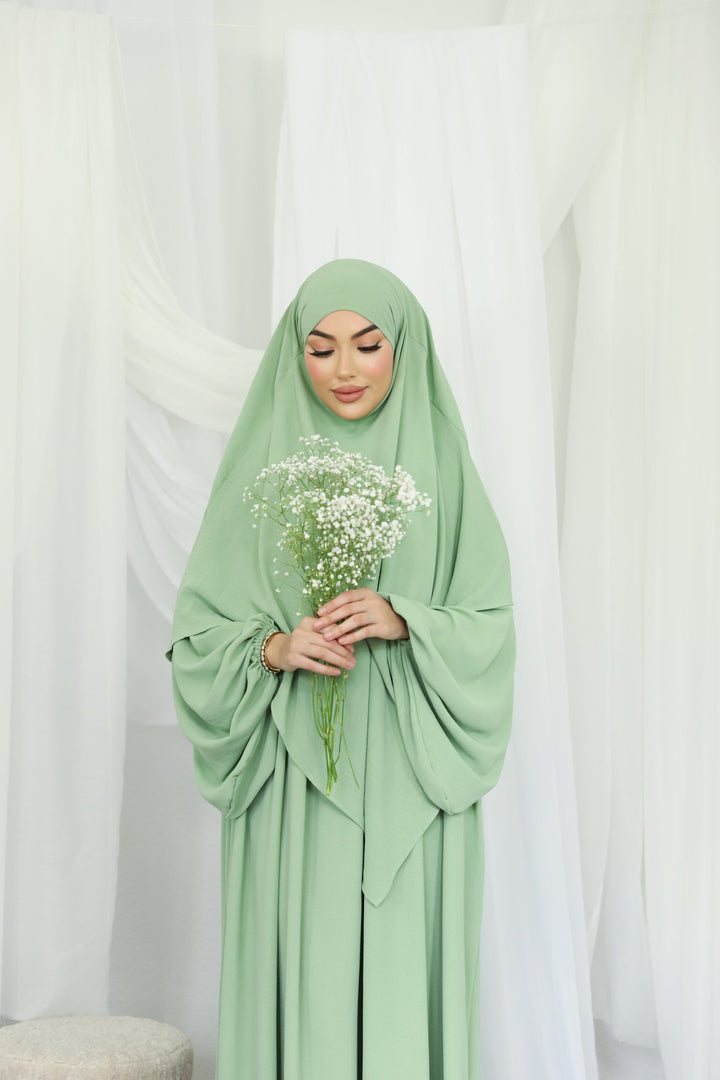 Naima Premium Khimar in Mint